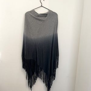 Fringe Ombré Poncho Shawl